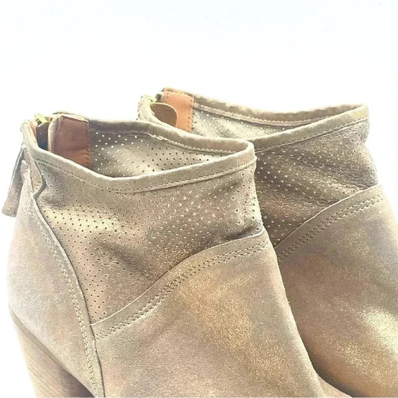 APROPO GOLD ANKLE BOOTS BOOTIES SIZE 41 BLOCK HEELS - Picture 7 of 12